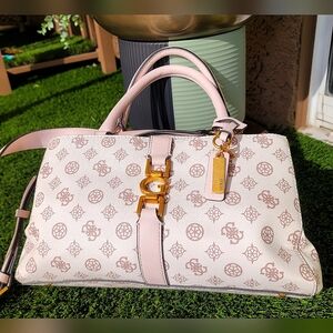 Guess Cream and Pink Women's Bag NEW